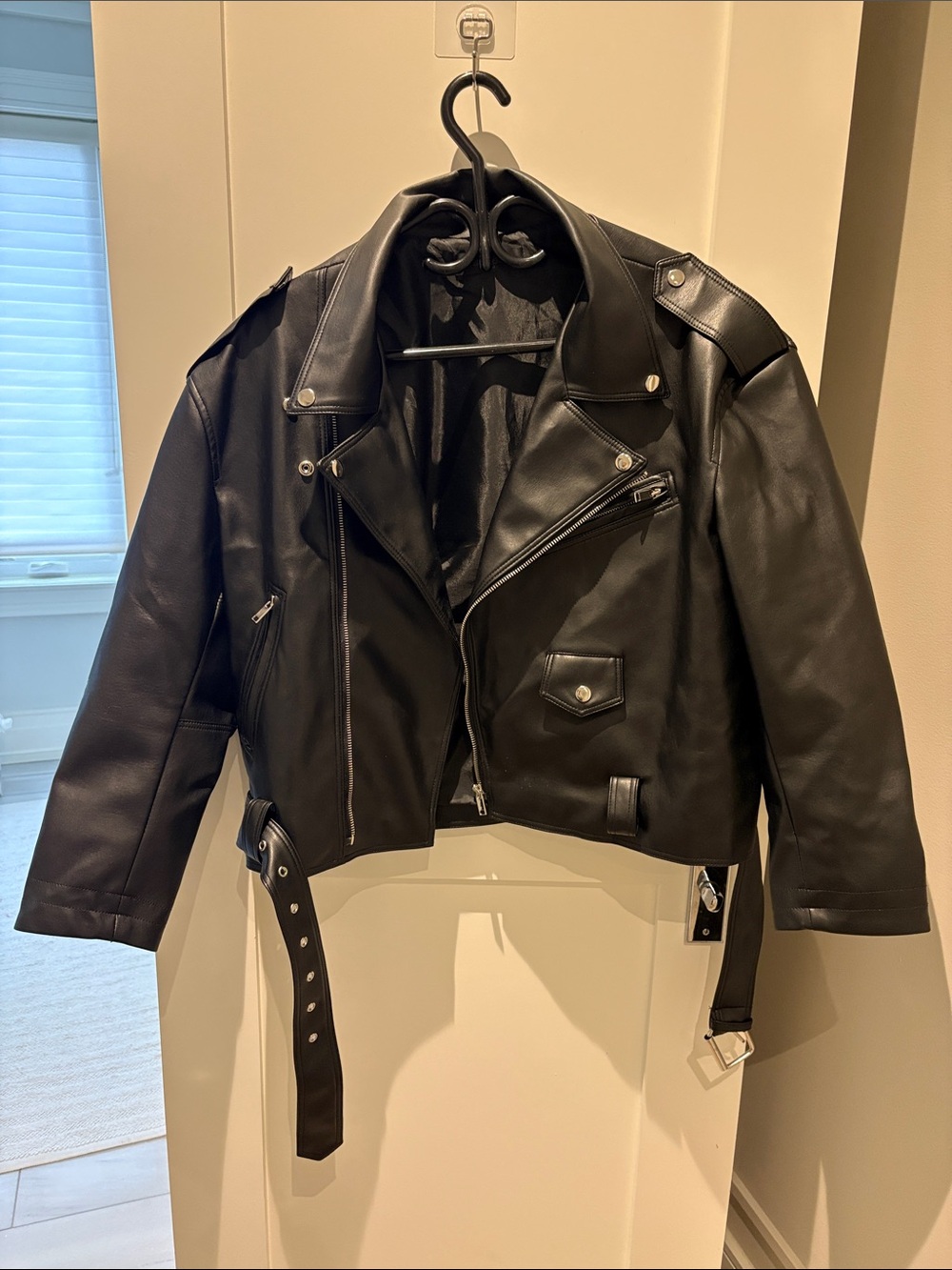 Storets Black Faux Leather Moto Jacket